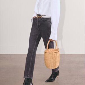 Everlane The 90's Cheeky Jean; Color: Tumbled Black; Size: 25 Ankle